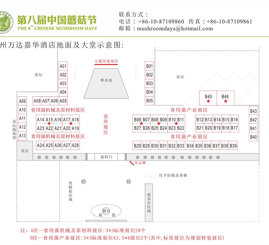 第八届中国蘑菇节展览平面图（室外展区）